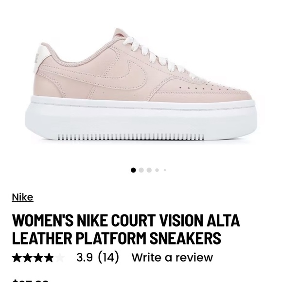 Nike Court Vision Alta Pink Platform Sneakers with Chunky Sole - Picture 10 of 10